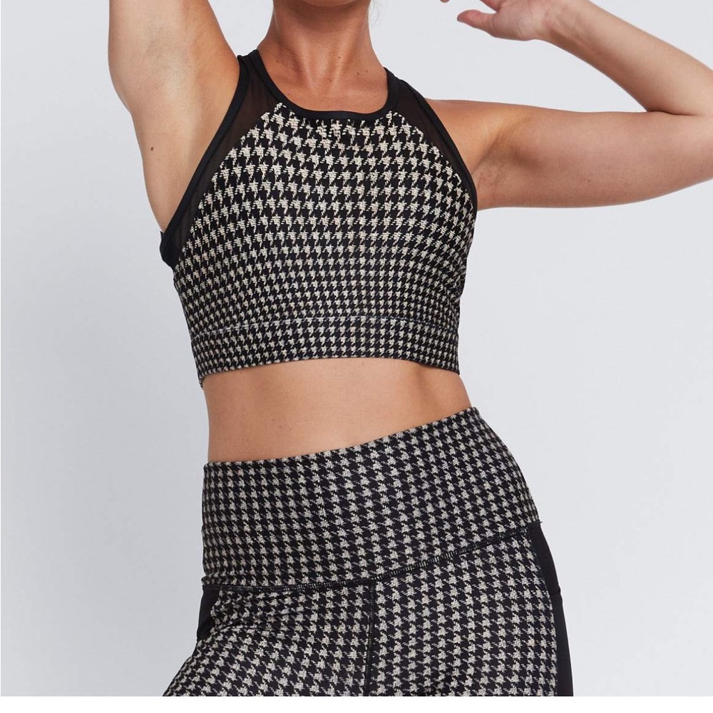 Wear It To Heart: Jia Bra Black and White Houndstooth